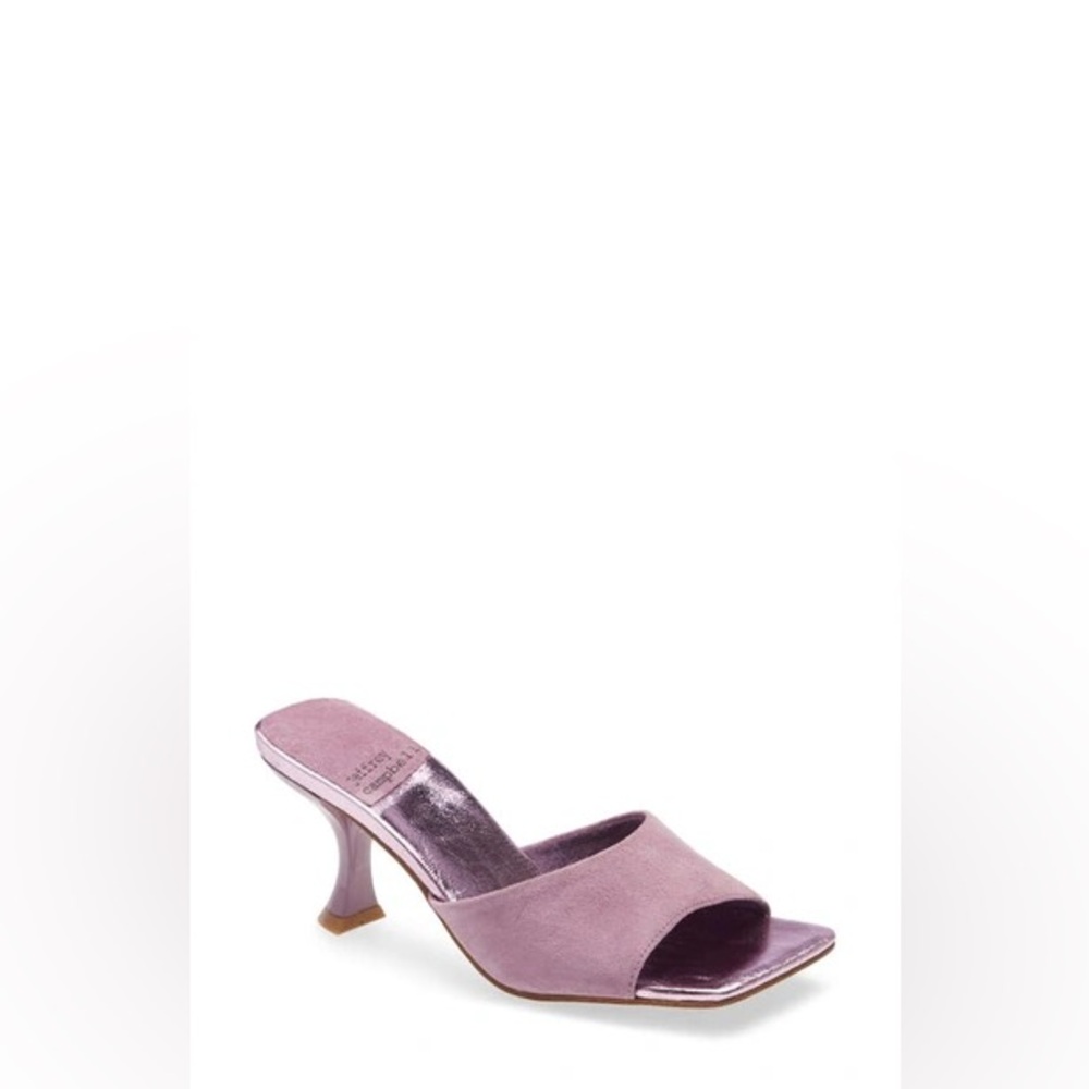 Jeffrey Campbell Mr Big Sandals In Viola Suede And Leather - Picture 7 of 8